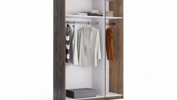 Шкаф 3дв с зеркалом Миромарк Квадро 3 дверный дуб барокко 138 см 0