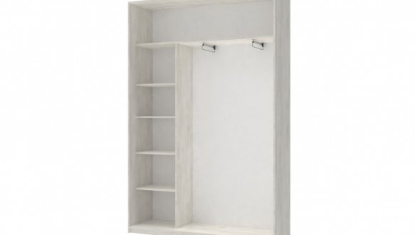 Шкаф-купе с зеркалами Дорос Сити Лайт белое дерево 2 дверная 150 см 0