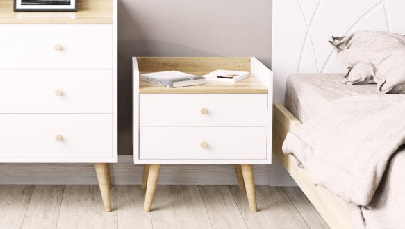 Тумба прикроватная на 2 ящика Art in Head Asgard / Асгард