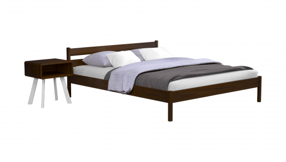 Ліжко двоспальне дерев'яне Естелла Нота Бене 160 см Масив бука 