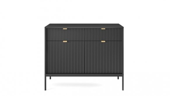 Комод Нова / Nova KSZ104 Черный/Черные ножки 0