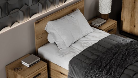 Кровать полутораспальная Art in Head Ascet / Аскет 120 см 1