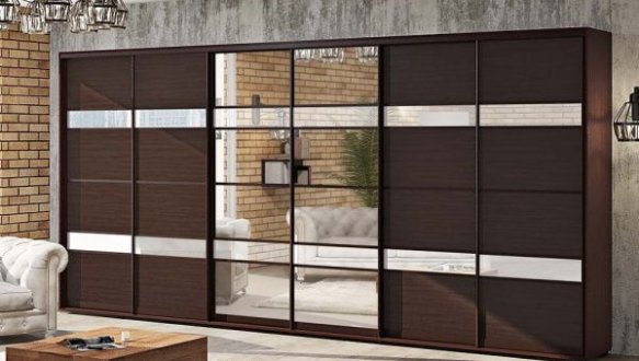 Шкаф-купе Комфорт мебель Модель-5 венге 6 дверный 540 см