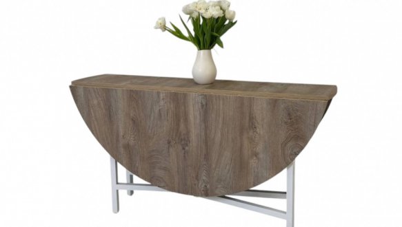 Стол круглый раскладной трансформер MebliRoMax Ten / Тен D1400 2