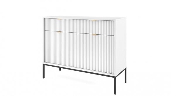 Комод Білий/Чорні ніжки KSZ104 Nova 0