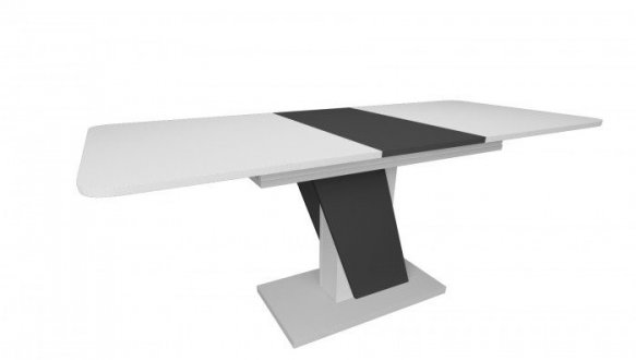 Стіл розкладний Carvelo Інтарасіо Біла Аляска/Чорний Уніколор 140/180 см 2