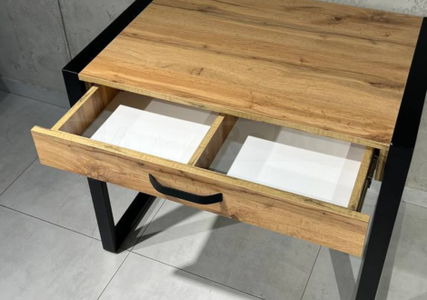 Стіл LOFT 1Ш Дуб Сонома / Чорний мат MebliRoMax 7