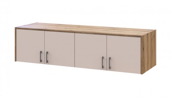 Антресоль Doros Ронді 4-дверна Дуб Артізан / Кашемір