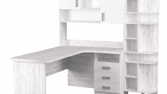 Стіл кутовий з надбудовою та еркером 0