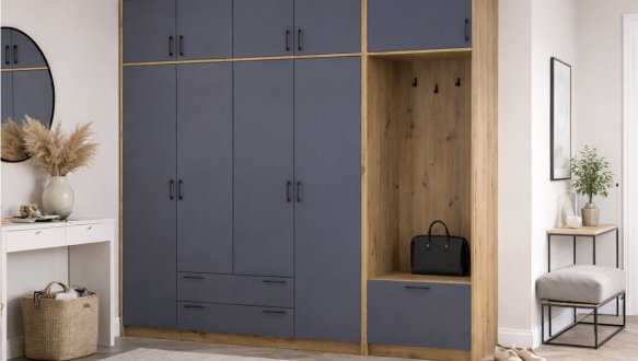 Модульная прихожая Doros Ронди Дуб Артизан / Графит