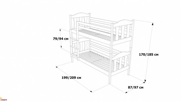 Двухъярусная кровать Сонька 4