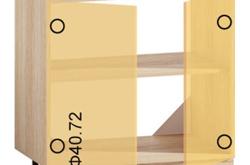 Тумба нижняя Н80.82.2Д мойка Европейская