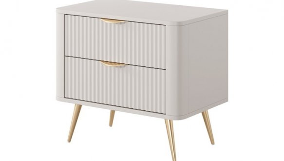 Тумба прикроватная 2S Беж/Золотые ножки Lante