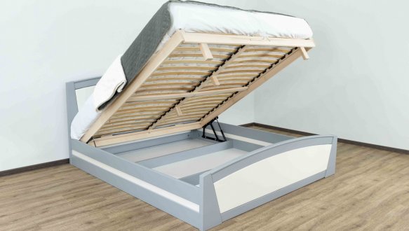 Кровать деревянная Дримка Женева с подьемным механизмом и нишей для белья Бук 6