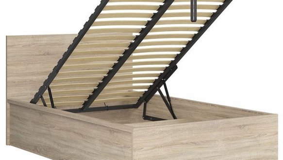 Кровать односпальная BRW Poland LOZ/120/B Tetrix / Тетрикс с подьемним механизмом и нишей для белья ДСП 5