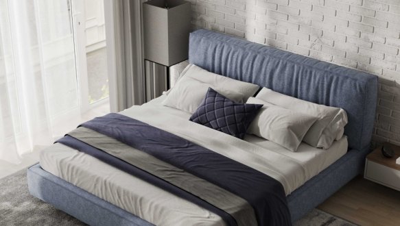 Кровать мягкая двуспальная Woodsoft Bern / Берн 0