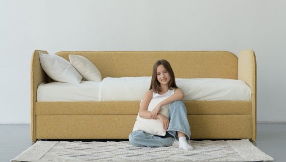 Кровать детская мягкая с дополнительным спальным местом Wooodsoft Todi / Тоди 13