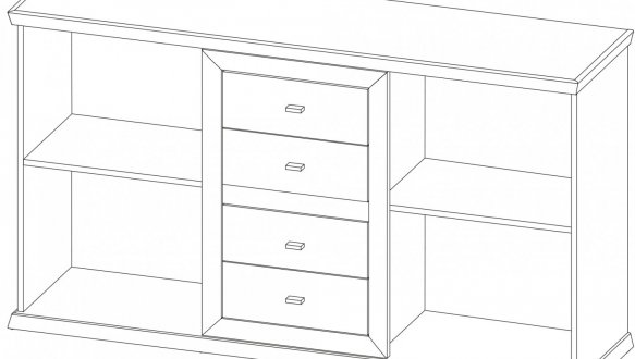 Комод 2Д4Ш Орегон 0