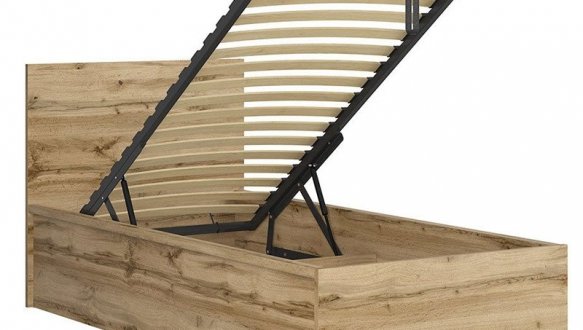 Кровать односпальная BRW Poland LOZ/90/B Tetrix / Тетрикс с подьемним механизмом и нишей для белья ДСП 11