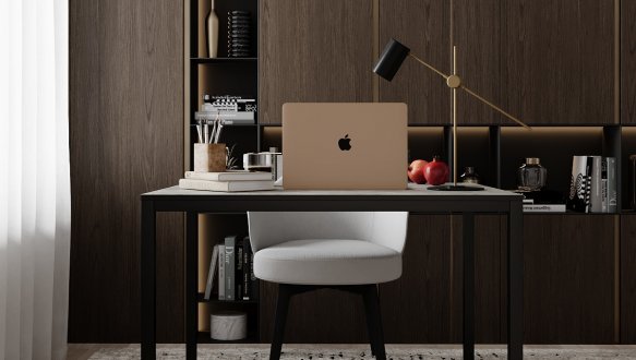 Письменный стол Brevity Loft mid Ателье светлый/Чёрный металл