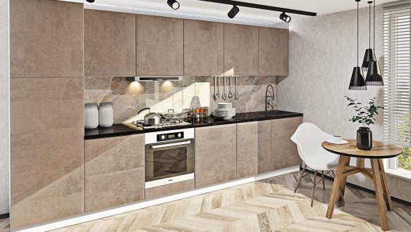 Кухня Хай-тек з текстурою комплект