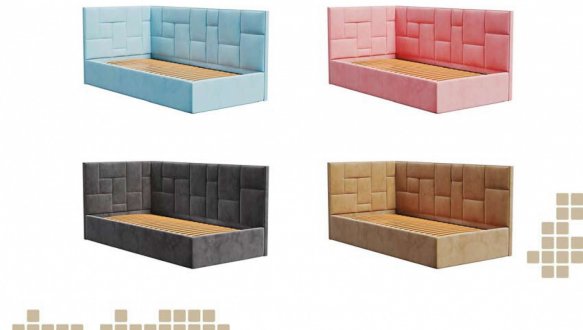 Ліжко м'яке Городок Форест з підйомним механізмом 4