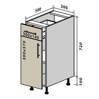 №22 Тумба нижня 30 Люкс RODOS
