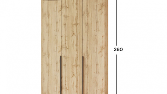 Шкаф Mebelstar Оскар трехдверный с антресолью Дуб тахо 120 см 2