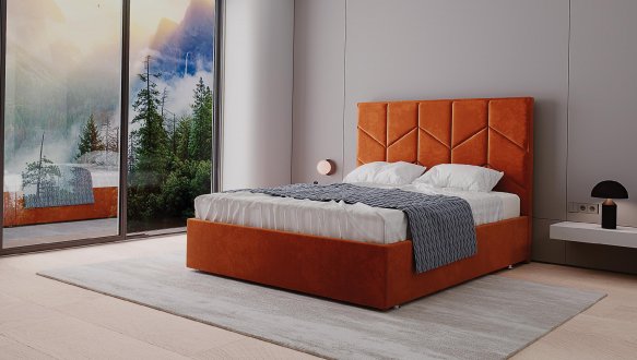 Ліжко м'яке Za House Furniture Афіна без підйомного механізму