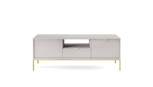 Тумба под ТВ Nova/Нова RTV154 Серый золотые ножки Perfect Home Ширина 154 см 0