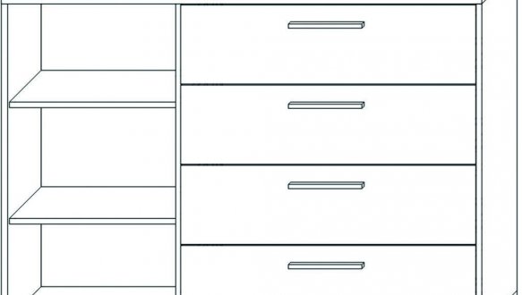 Комод 1Д/4Ш Франческа 1