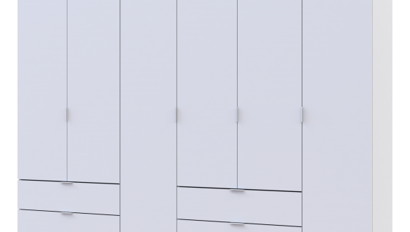 Комплект Дорос Гелар белый 2+4 ДСП 232,5 см