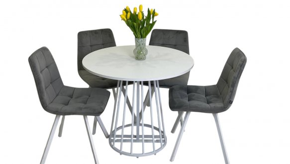 Стіл круглий розкладний MebliRoMax Elegant slide / Елегант Слайд D800