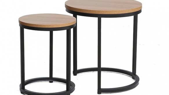 Журнальный столик Hola дуб/черный