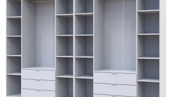 Шкаф Дорос Гелар белый 8 дверной 310 см 3