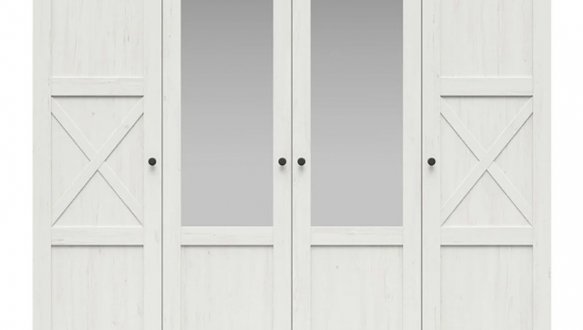 Шкаф BRW Poland Fridja 4 дверный сосна андерсен белая 203 см