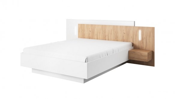 Ліжко 160 з тумбами приліжковими та LED 3D
