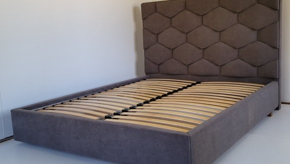 Ліжко м'яке двоспальне Городок меблі Алексіс з підйомним механізмом та нішею для білизни 1