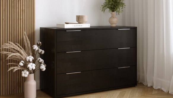 Комод дерев'янний DrevKO 3Ш Арiна з 3 висувними шухлядами 0