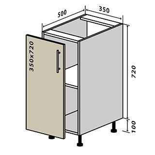 №25 Тумба нижняя 35 Люкс RODOS