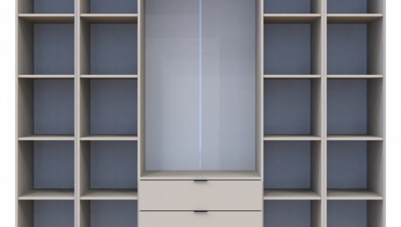 Шафа Дорос Гелар кашемір з 2 Етажерками 4 дверна 231,4 см 0