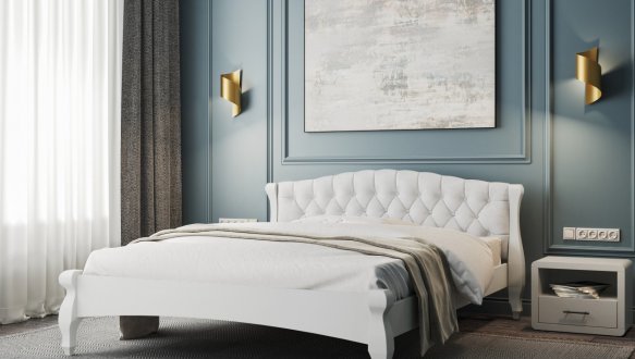 Кровать деревянная ArborDrev Корона Сосна / Бук 6