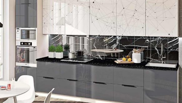 Модульна кухня Фарбований високий глянець з друком 11