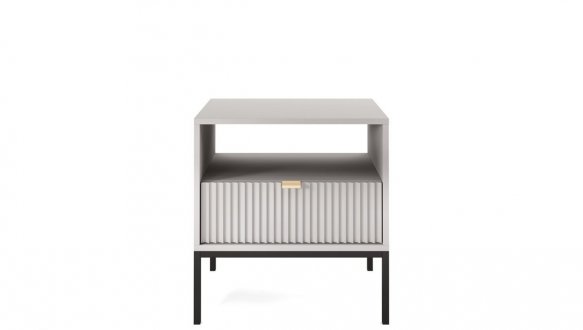 Тумба прикроватная Серый/Черные ножки S54 Nova 0