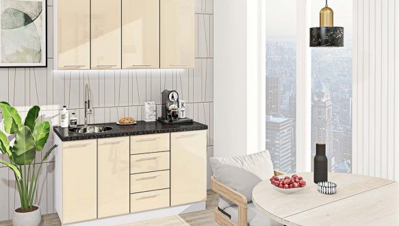 Кухонний комплект Фарбований високий глянець 1,4 м 3