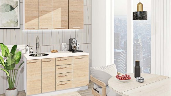 Кухонний комплект Фарбований високий глянець 1,4 м 5