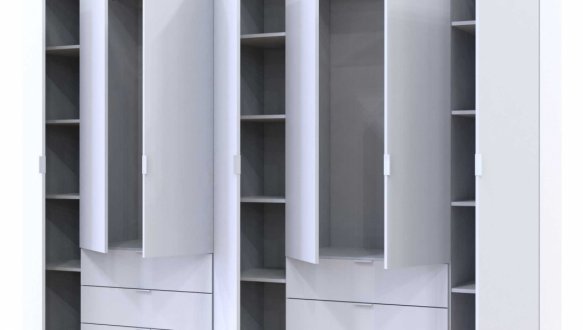 Шкаф Гелар 3+4 Дорос 7 дверный графит 272 см 5