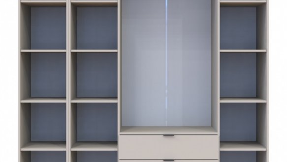 Шкаф для одежды Дорос Гелар кашемир 4-х дверный/Зеркало 194 см 0