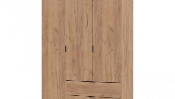 Шкаф для одежды Дорос Гелар дуб крафт золотой 3 дверный 116,2 см