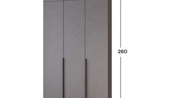 Шкаф Mebelstar Оскар трехдверный с антресолью Антрацит 120 см 2